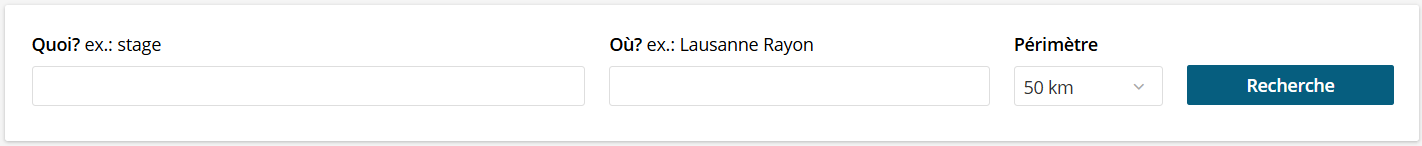 Capture d’écran barre de recherche
